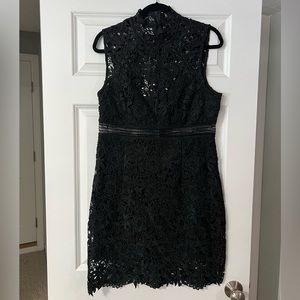 Bardot Black Lace Midi Dress